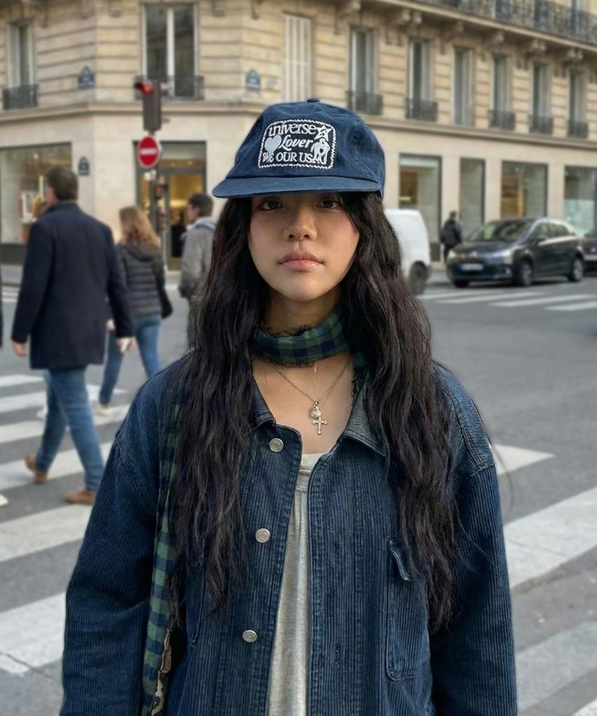 Yunibeoseugameonteu Universe Rubber Patch Washed Cap_Navy