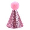 Birthday Pet Hat Dog Cats Headgear Birthday Costume Glittering Hat Studded Pompoms Dog Christmas Hat
