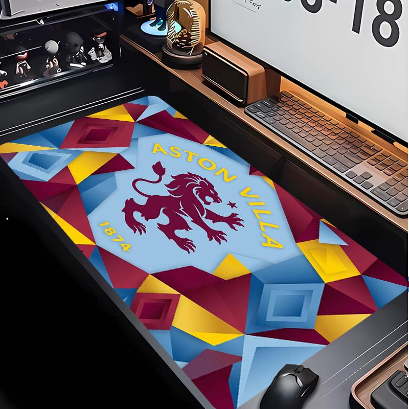 Aston Villa Football Print Mouse Pad Non?Slip Rubber Desk Mat Waterproof Gaming Mousepad For Laptop Office Desktop