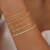 Hot-selling creative pieces inlaid with rhinestones, twists, imitation pearls and other multi-shape bracelet sets, women's stacked jewelry
