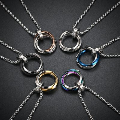 Hot Selling Stainless Steel Creative Pendant Necklace For Women Men Zircon Gift Accessories Valentine Day Gifts