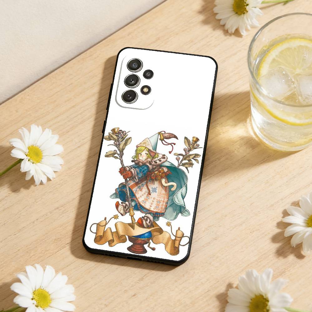 W-Witch hat atelier Phone Case For Samsung S26,S25,S24,S21,S22,S23,S30,Ultra,S20,Plus,Soft Black Shell