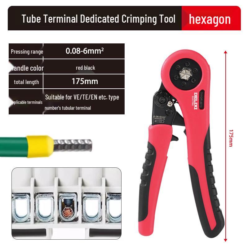 Delixi Wiring Terminal Crimping Pliers