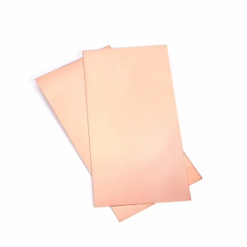 BENECREAT 2 Pieces 99% Pure Copper Plate, Thickness 1mm, Rectangle 200x100mm, Machine Cutting, Precision Processing, for Mold Making