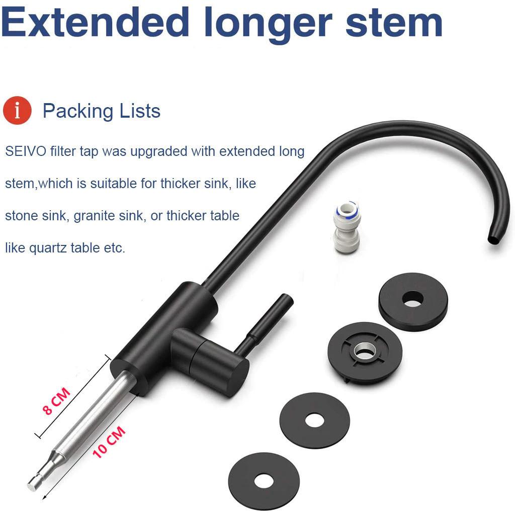 Stainless Steel RO Water Faucet Reverse Osmosis Water Filtration System Water Filter Faucet Kitchen Drinking Water Faucet