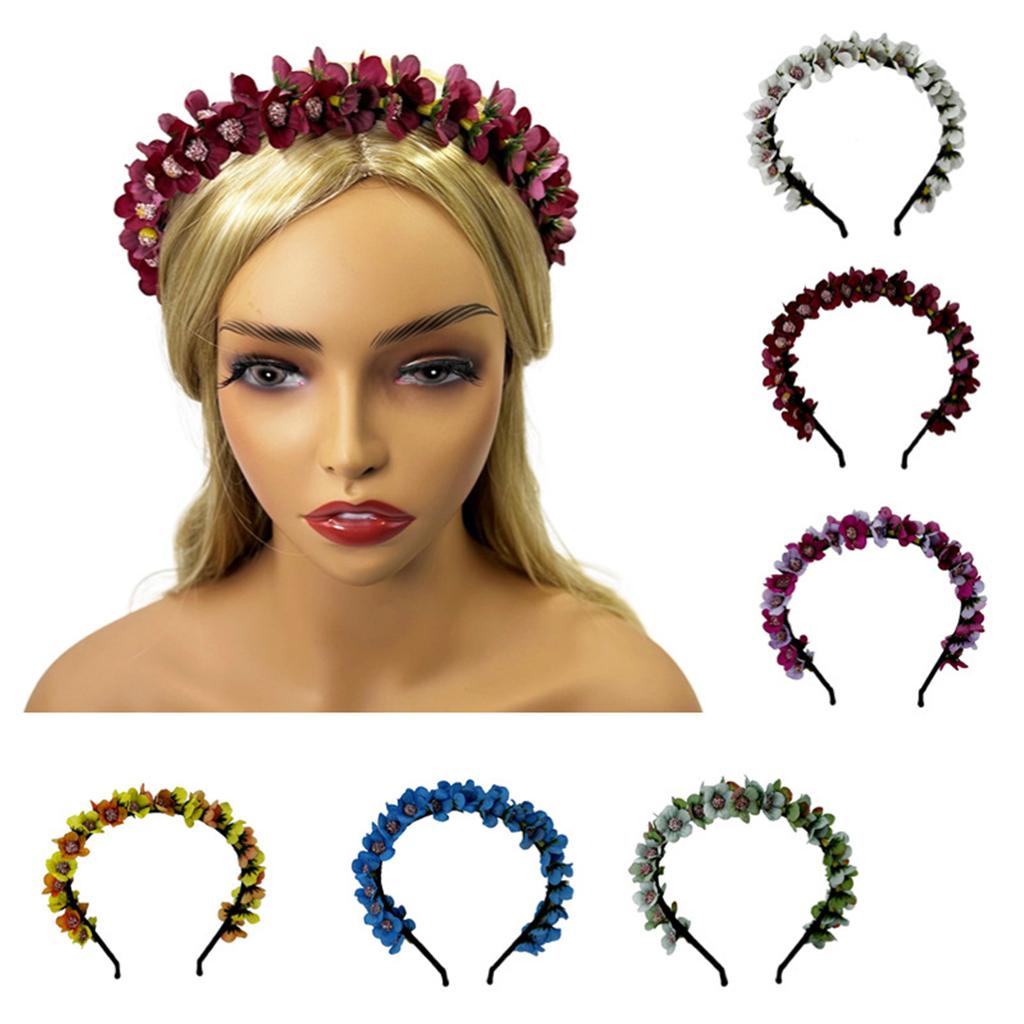 Soft Fabric Hair Band Gentle On Scalp Breathable Design Artificial Flower Headband Casual Party Wear Hair Ornaments