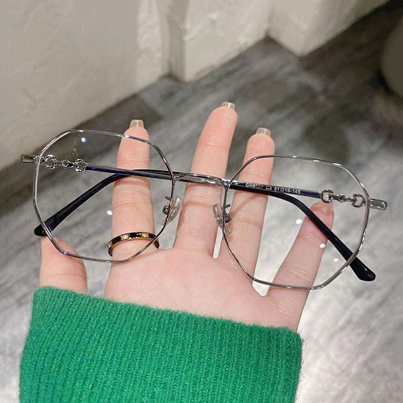 Fashion Polygon Frame Myopia Glasses Classic Vintage Anti-blue Light Eyeglasses Women Men Minus Diopter Eyewear