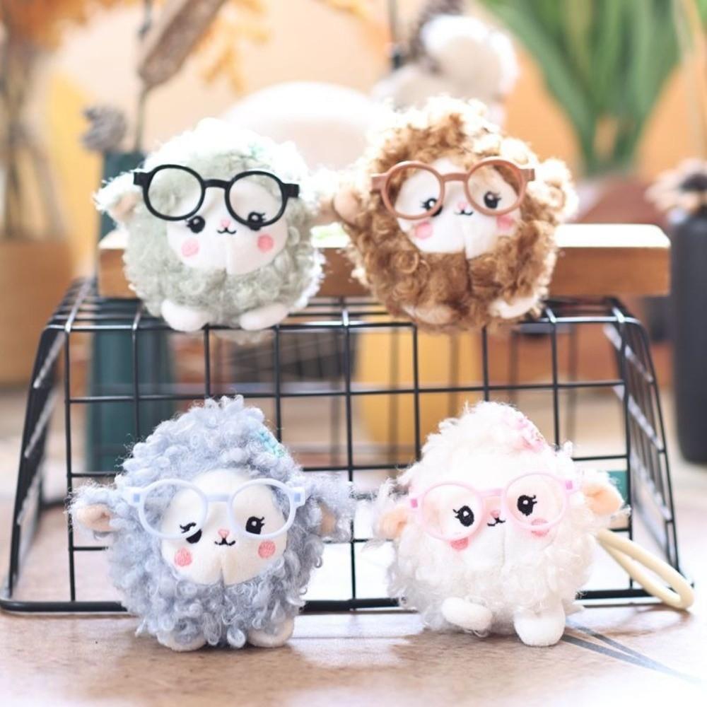 Hanging Charm Stuffed Sheep Doll Ornaments Lamb Year Pendant Plush Sheep Keychain Bag Decoration