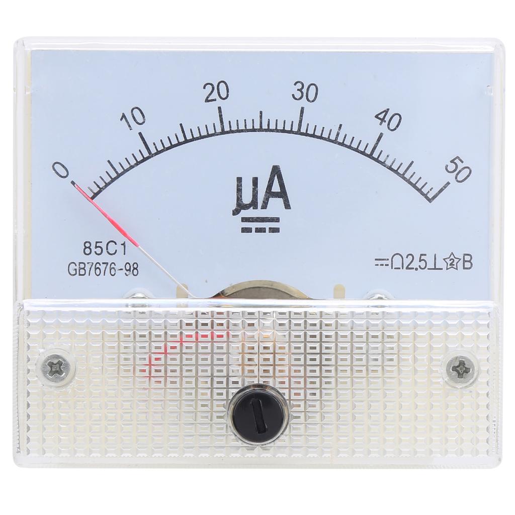 85C1 DC0 50UA Pointer DC Ammeter Head Ampere Meter Line Circuit Measuring Device