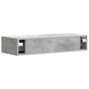 Wall Mounted Side Table Concrete Grey 87.5 x 34.5 x 17 cm