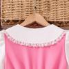 Girls Dress Autumn New Korean Version Medium and Large Children Cute Doll Collar Long Sleeve Bow Princess Dress