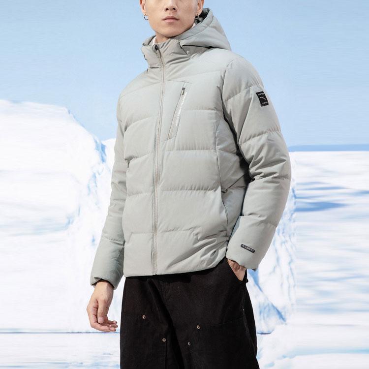 Anta Training Series Heat Technology Warm Down Jacket Men Outerwear Bean-Gray-Green 152147908-1