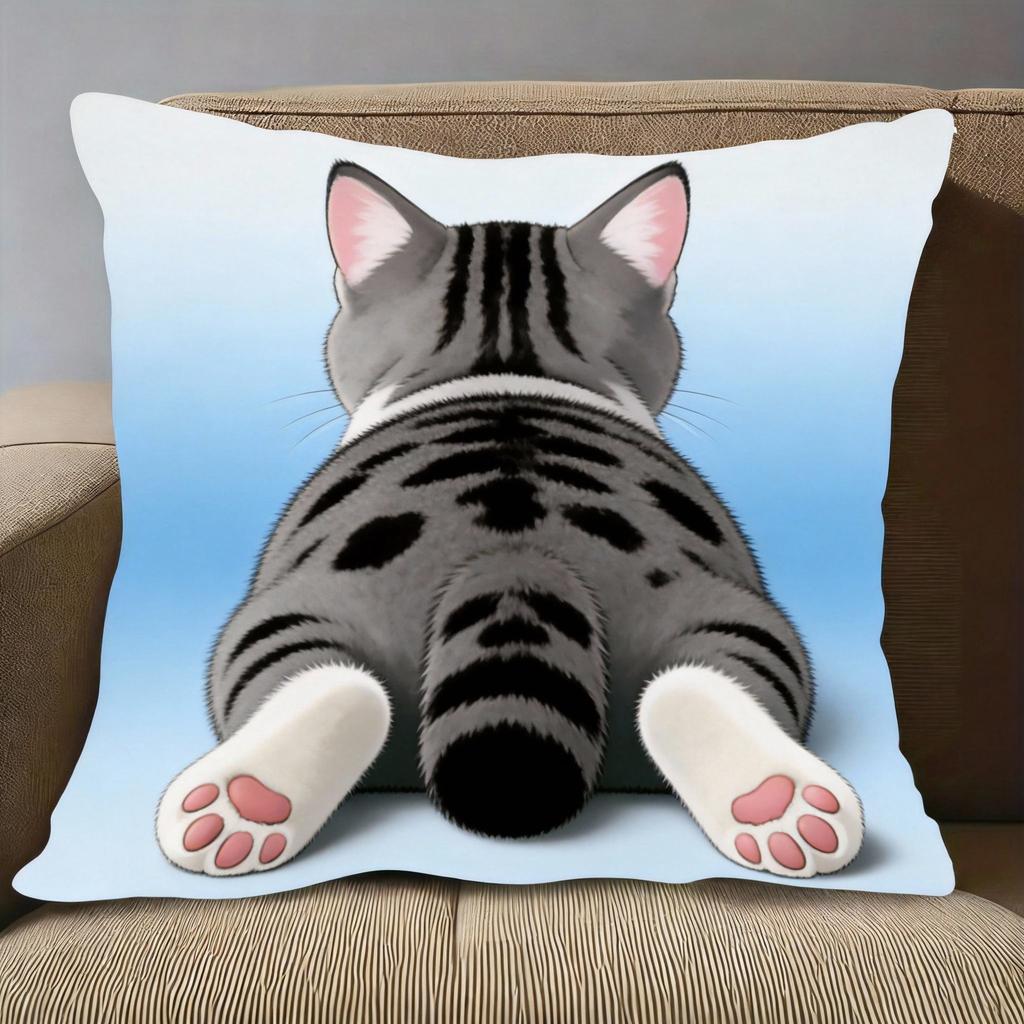 Funny Rabbit Butt Pillowcase Cute Rabbit Design Decorative Cushion Cover Zipper Machine Washable for Home Decoration