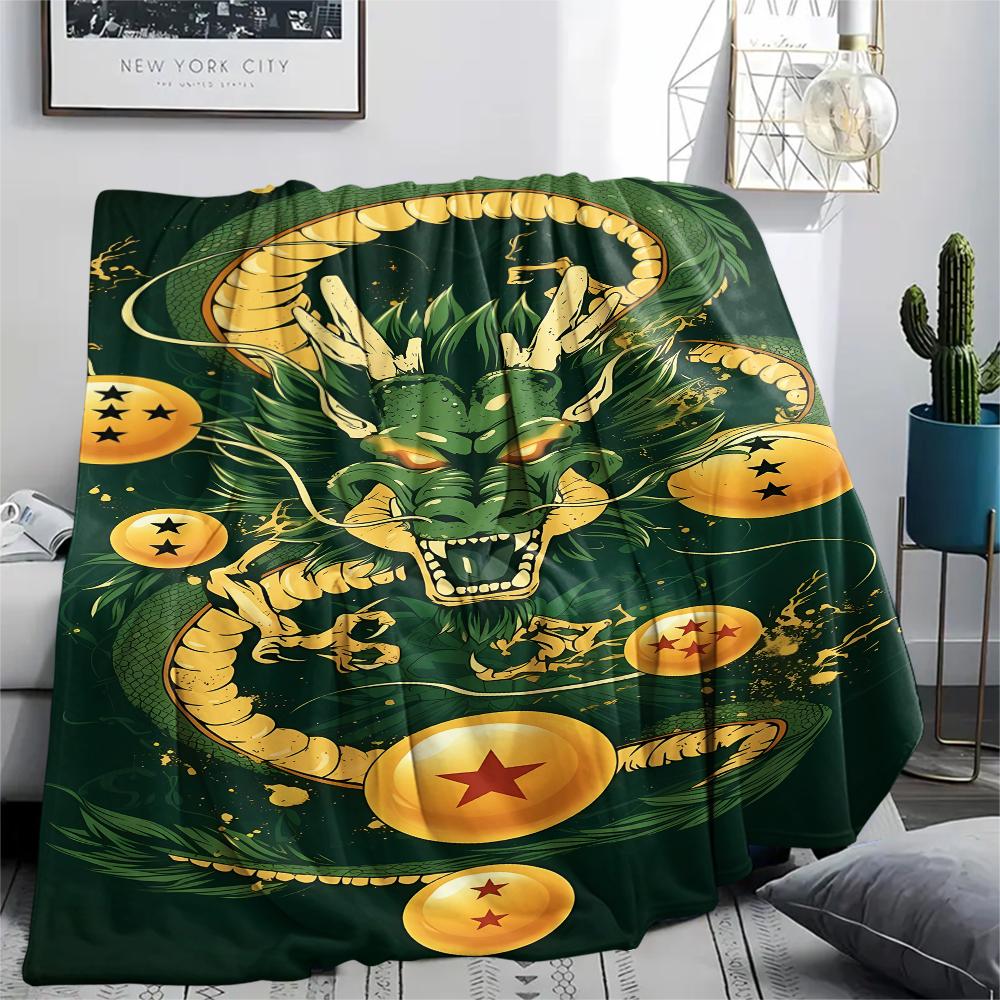 Coperta in Flanella con Stampa Personaggi Dragon Ball, Alta qualità Confortevole per Tutte le Stagioni, Arredamento per la Casa, Calore e Comfort, Perfetta per Regali di Natale