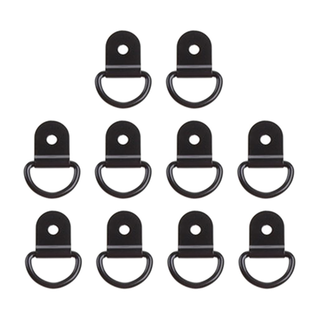 20PCS/10PCS D Shape Tie Down Anchor Rings Iron Stainless Steel Cargo Tie Down Ring for Car Truck Trailers RV Boats