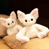 Kawaii White Devon Cat Plush Toy Soft Stuffed Animal Accompany Sleep Toy Soft Cartoon Hugging Toys Home Decor Kids Birthday Gift