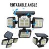 138 / 198LED Solar Lights Outdoor Motion Sensor  Human Induction  Adjustable  Head  IP65 Waterproof Solar Power Wall Lamp