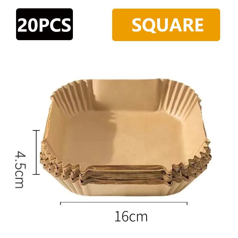 

20/50/100Pcs Air Fryer Disposable Paper Non-Stick Airfryer Baking Papers Round Air-Fryer Paper Liners Paper Kitchen Accessories