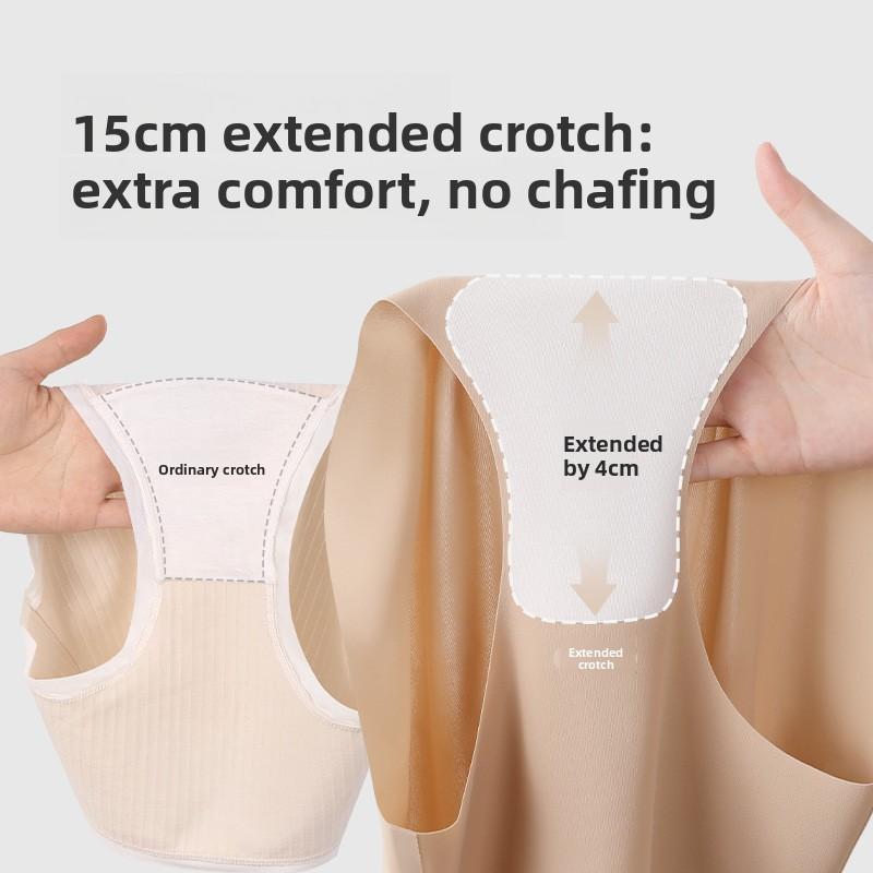 Large Size Lady Spring Cotton Anti Bacterial Extended Crotch Hip No Trace Invisible Triangle Briefs