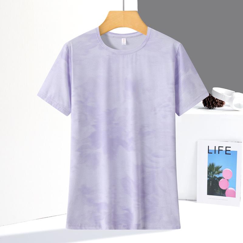2025 Women's Ice Silk Short Sleeve T-shirt - Lightweight, Breathable & Quick-drying Casual Sportswear