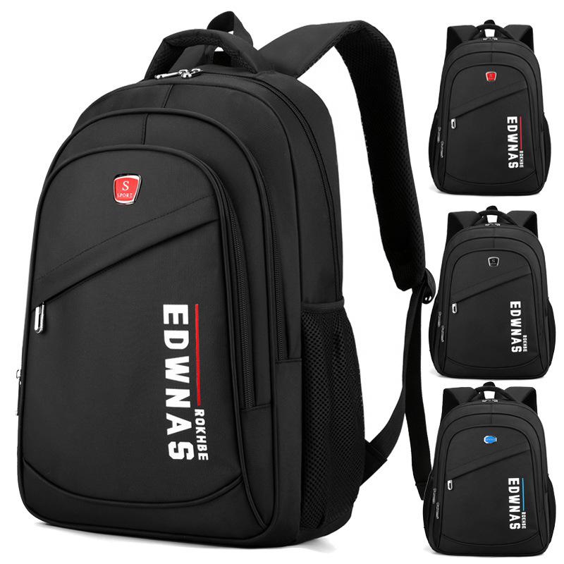 Letter Printed Simple Backpack With Large Capacity For Men Business Bag Computer