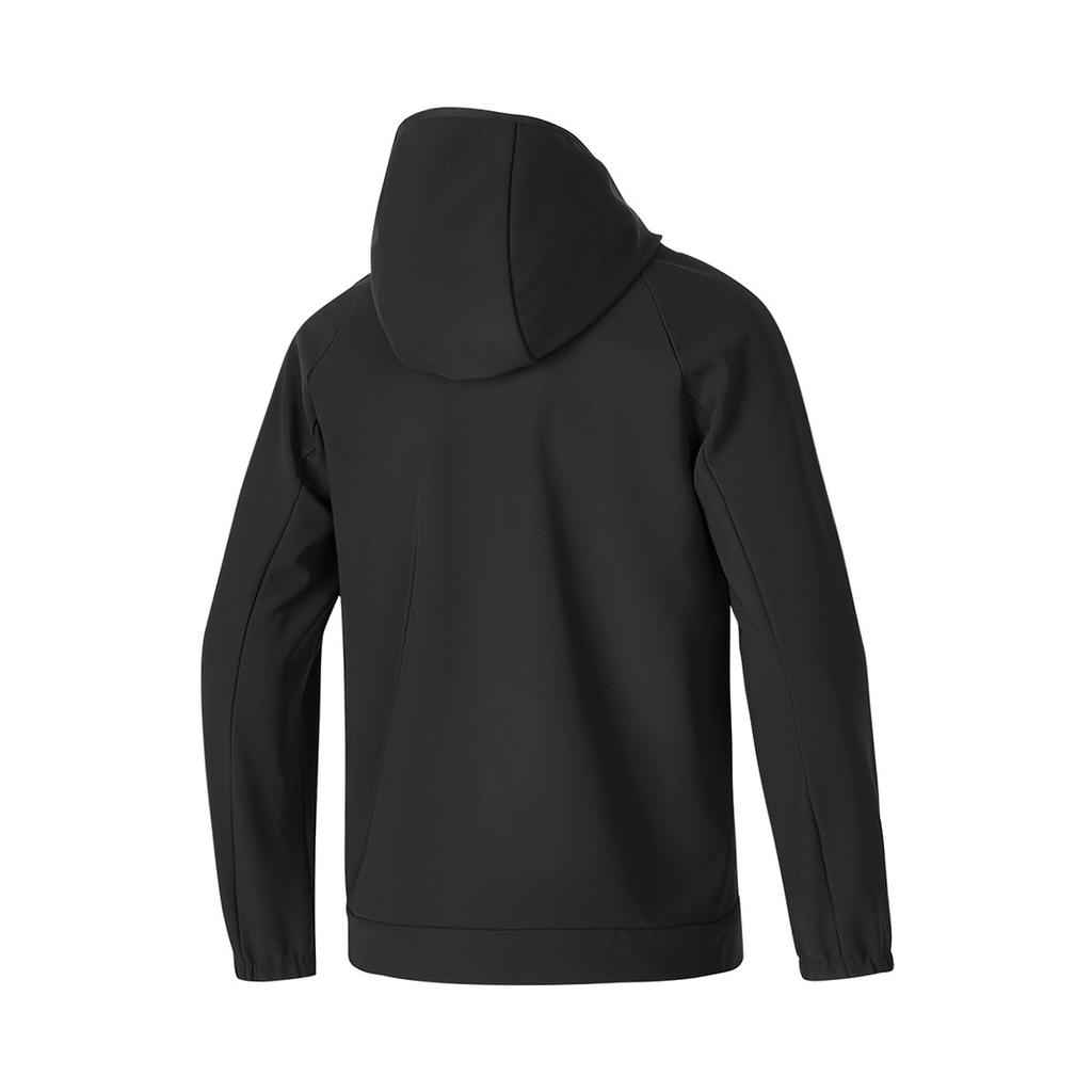 Skechers Basic Sports Series Hooded Zip Fashion Long Sleeve Jacket Men jackets Carbon-Black P424M130-0018