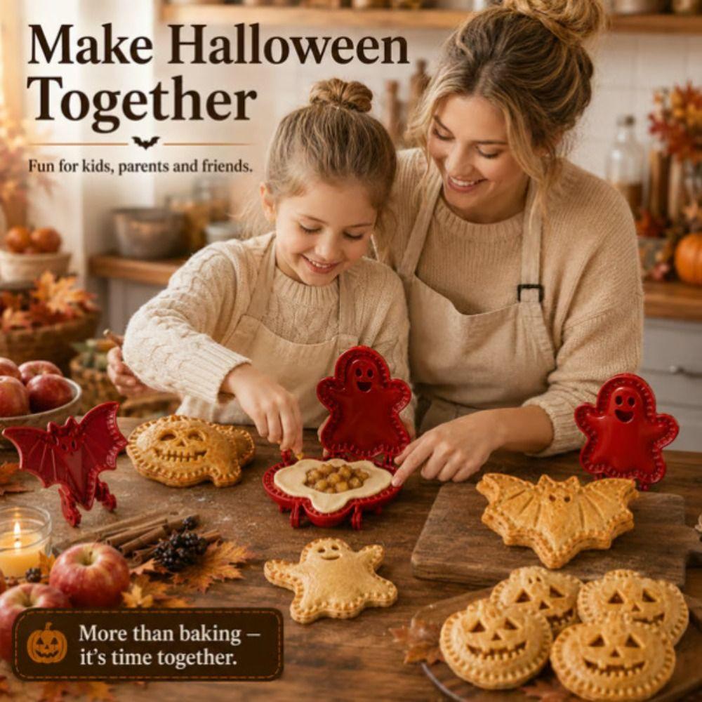 Nonstick Hand Pie Mold 8 Shapes Mini Size Pie Cutter Nonstick Holiday Baking Food Grade Mini Pocket Dough Presser Halloween