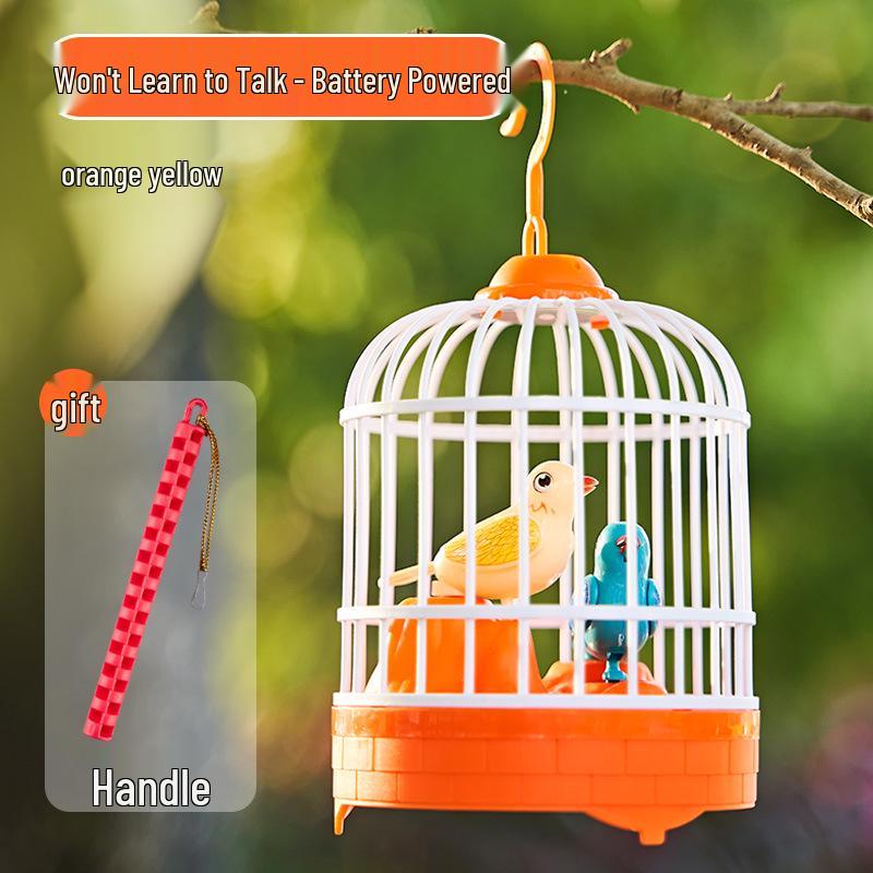 Voice-Controlled Talking Bird Toy with Simulated Birdcage, Repeats & Aids Speech for Kids Aged 1-3