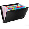 ENGPOW Expanding File Folder, Fireproof File Organizer with 25 Colored Pockets,Labels,Zipper Closure,Fireproof and Water Resistant Safe Storage for