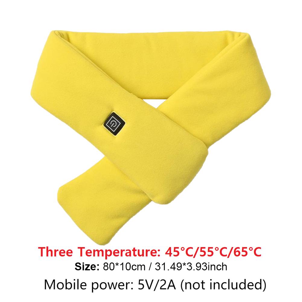 USB Women Men Heating Scarf Temperature Scarf 3 Gears Adjustable USB Charging Heat Control Neck Warmer For Cycling Camping