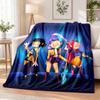 Kpop Demon Hunters Flannel Throw Blanket Soft Warm Cozy For Sofa Bed Indoor Home Bedroom Use