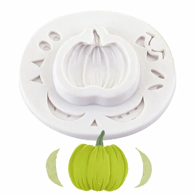 Halloween Pumpkin Silicone Mold Baking Decoration Tool Resin Kitchenware DIY Chocolate Cake Dessert Fondant Moulds