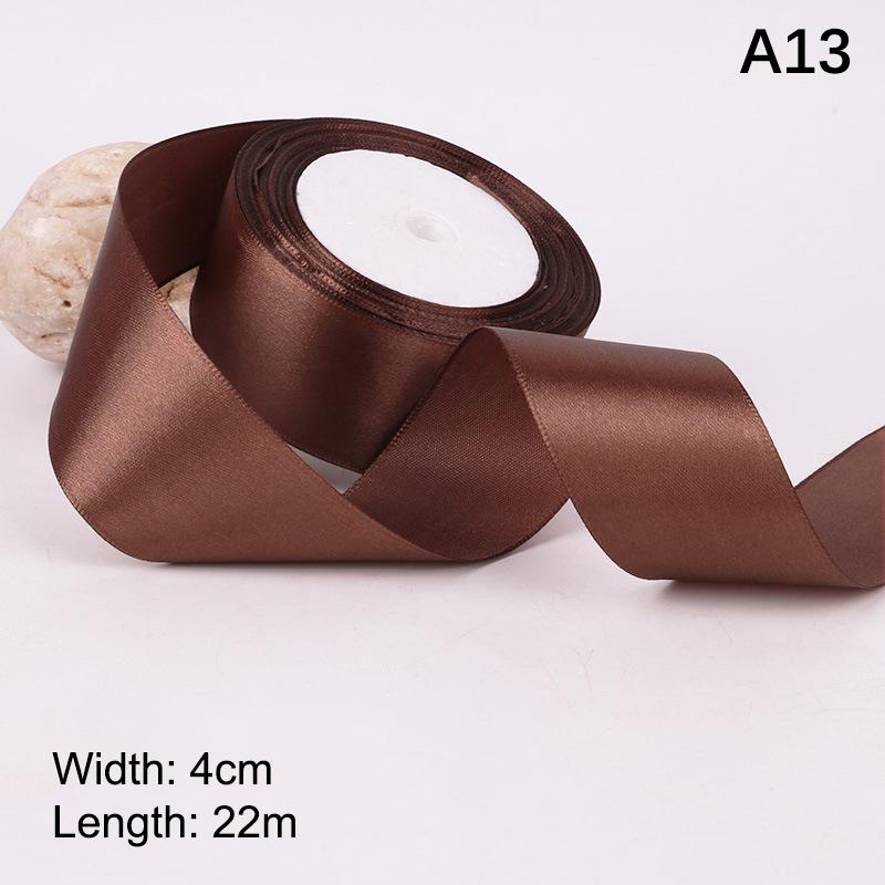 4 cm breites Satinband 25 Yards DIY Bastelbedarf für Rosenherstellung, Geschenkverpackung & Stuhllehnen-Dekoration
