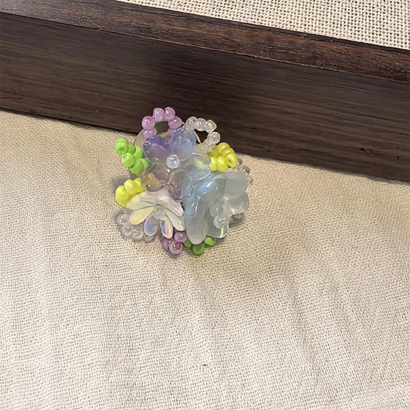 Dopamine  Beaded Jelly Shoes Sandals Accessory Diy Decorative Shoe Flower Slippers Shoe Buckle Accessories