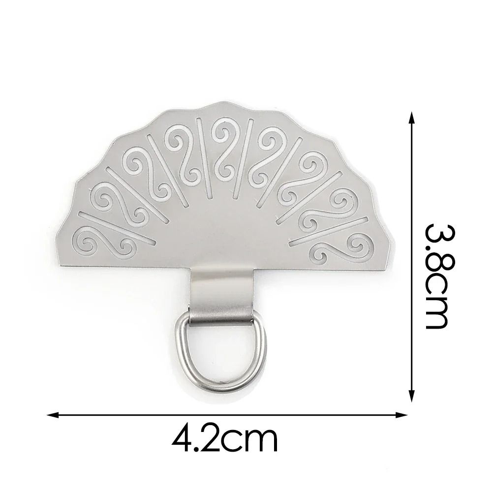 Chinese Style Metal Phone Patch Fan Shaped Phone Card Clip Luxury Phone Lanyard Gasket  Replacement