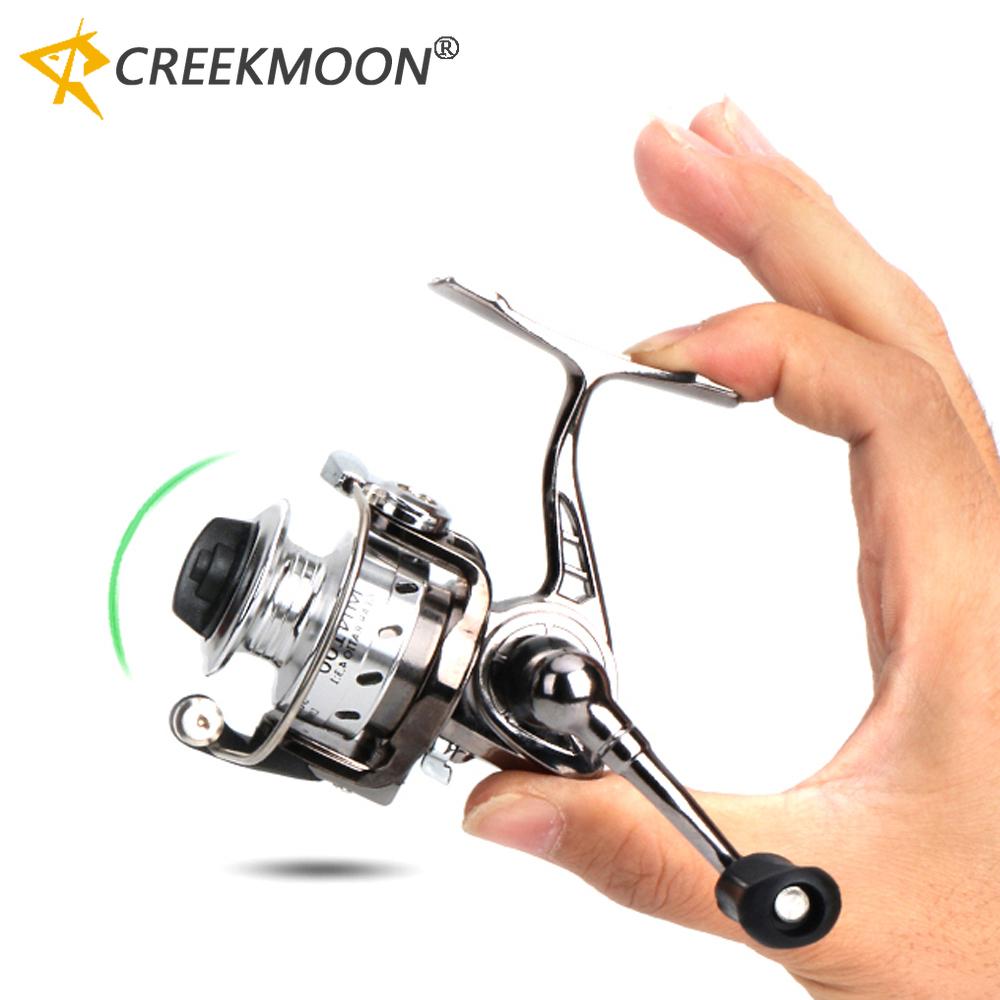 Ice Fishing Reel Mini Spinning Reels Small Zinc Alloy All Metal Spool Delicate Front Drag 4.3:1 Coil for Boat Rock Ice Fishing Lure Ultralight Wheel
