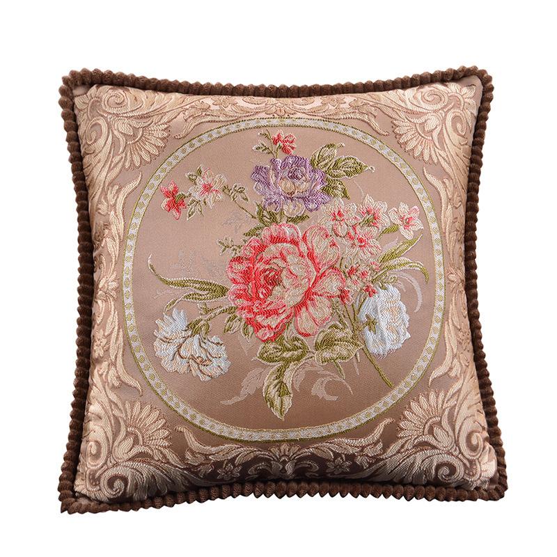 48x48cm 1pcs European Jacquard Pillow Cover Car Bedroom Home Theme Decoration Pillowcase Soft and Wear-resistant Square Sofa Waist Cushion Covers