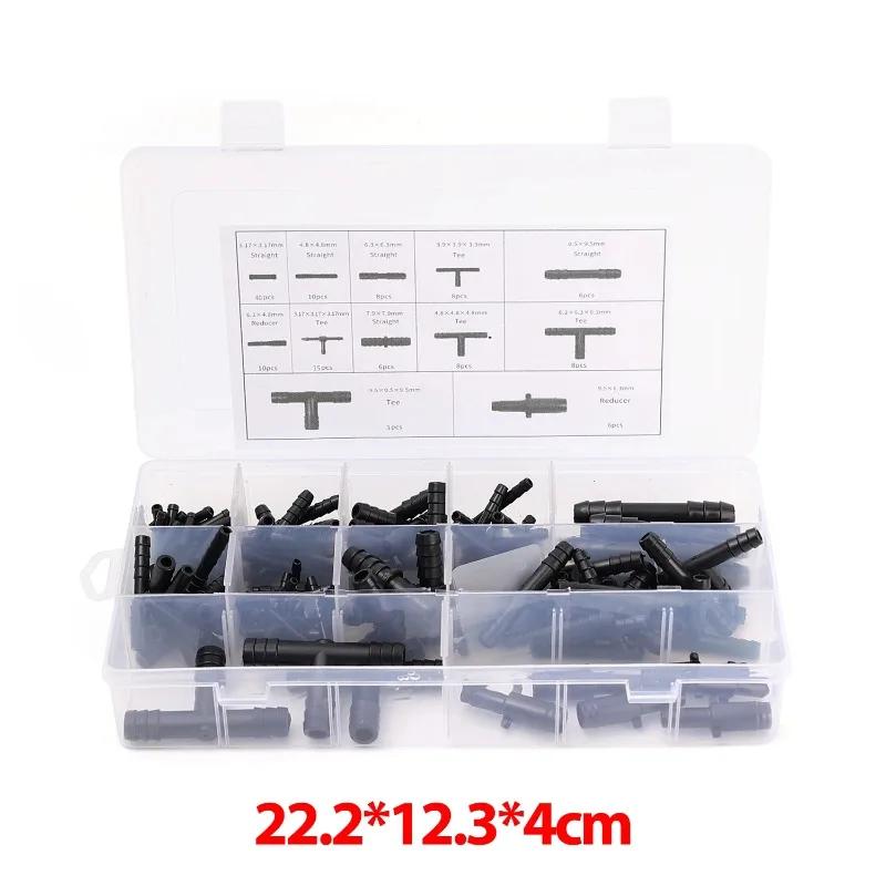 

128PCS Car Vacuum Connector Assortment Nylon Hose Joiner Tee Water Spray Pipe Joints for Automotive Use Vacuum Tubing Connector