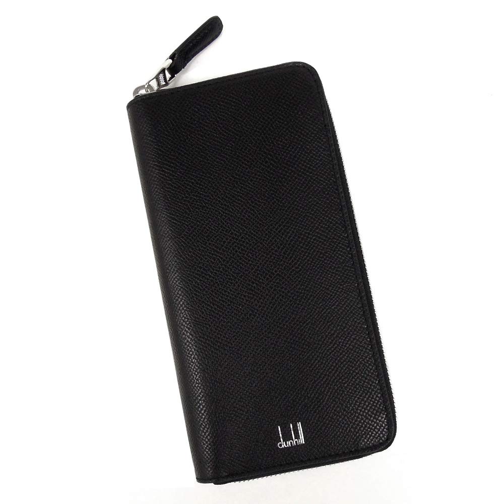 

Dunhill Long Wallet Cadogan F2180CABK Black Round Zipper Men s [Item]