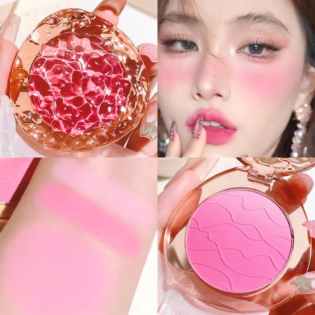 HISYI Gradient Mattes Rouge, hellt Ihren Teint auf natürliche Weise auf, perfekt für das tägliche Nude-Make-up von Schülern, kreiert ein weiches, süßes