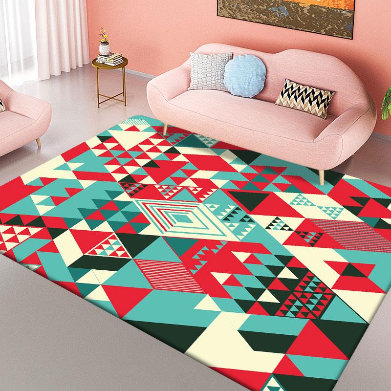 Geometric Style Porch Door Mat Non-slip Kitchen Living Room Carpet Bathroom Mat Indoor Carpet Door Mat Home