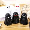 Ghost Phone Holder Cute Small Middle Finger Ghost Figurine Phone Stand Halloween Tabletop Pen Holder for Home Office Desktop Decoration