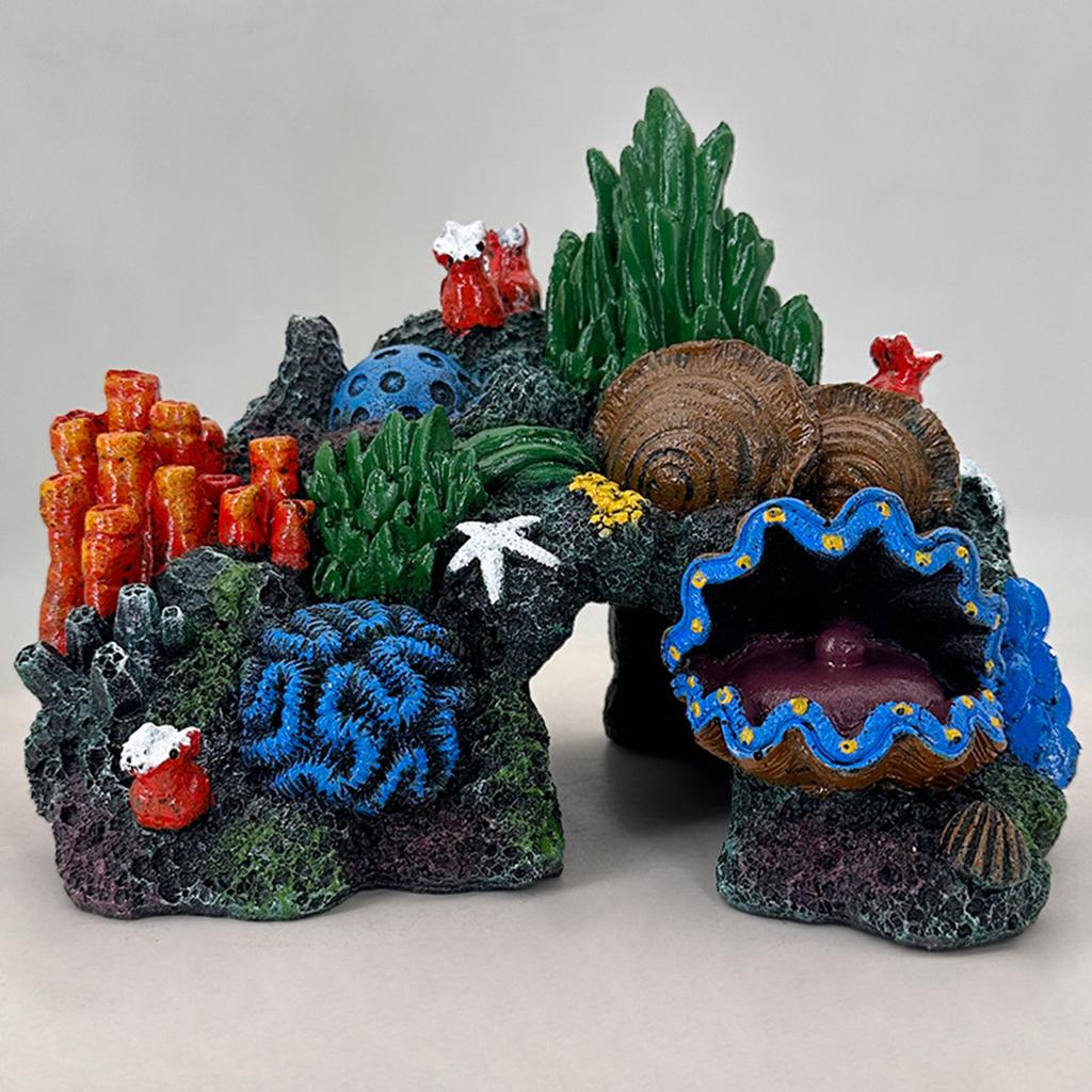 Resin Aquarium Coral Decorations for Fish Tank Marine Landscape Ornament Safe for Freshwater and Saltwater