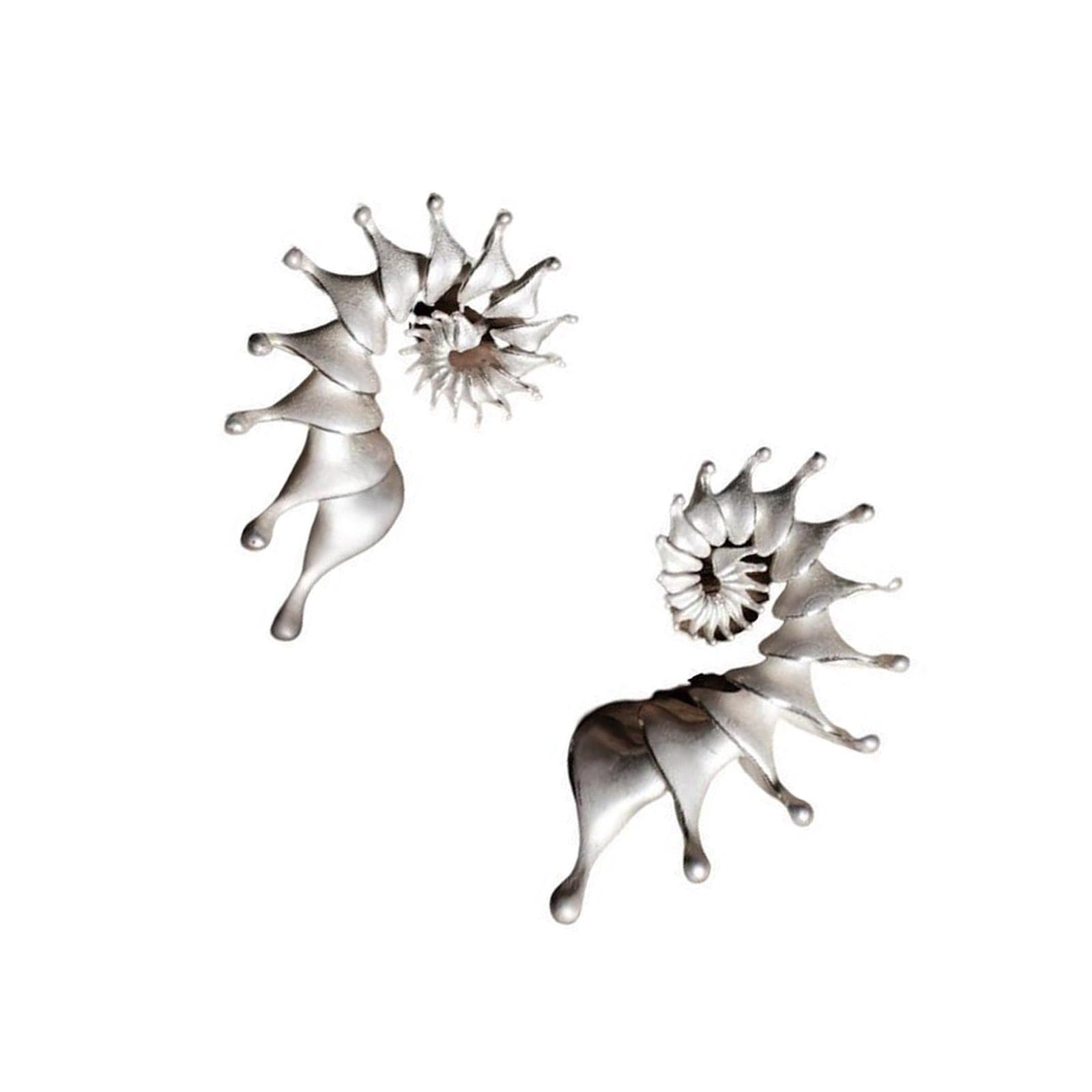 

Серьги-пусеты в виде 3D ракушки конхи, матовая текстурированная поверхность, легкие, удобные, ювелирные украшения для женщин, для повседневной носки и особых мероприятий