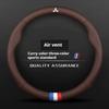 Car 3D Embossing Ventilate Steering Wheel Cover For Mitsubishi Outlander Pajero Asx Colt Lancer Evolution X L200 Triton RALLIART CK2