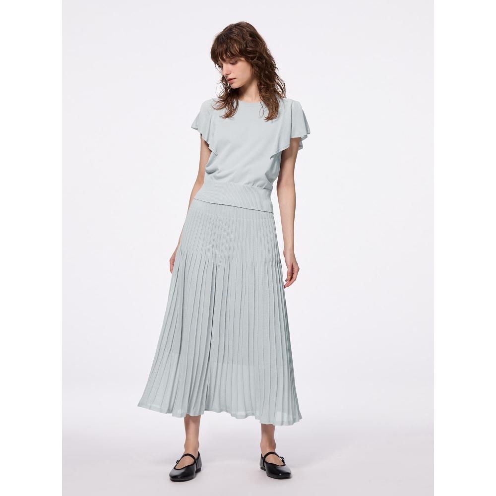 

Gu от Uniqlo Прозрачная вязаная юбка-клеш Z+e 01 OFF WHITE/XS