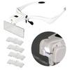 LED Hoofdmagnifier met 2 LED-lampjes Handsfree Hoofdband Vergrootglas Verlicht Vergrootglas voor Horlogereparatie Lezen