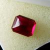 CERTIFIED Natural 9.85 Ct Red Ruby Emerald Cut Loose Gemstone Ring Size M-39-Ra