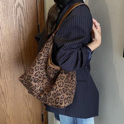 Vintage Koreanische Leopardenmuster Achsel-Schultertasche: Modisch und vielseitig für Frauen