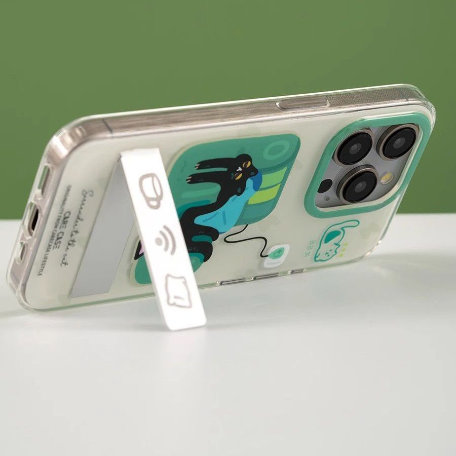 

Green Sofa Cat Is Suitable for Xiaomi 15/14/13 Mobile Phone Case Redmi K70/60/k80note14/13/12 Xiaomi B200